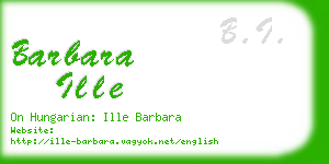 barbara ille business card